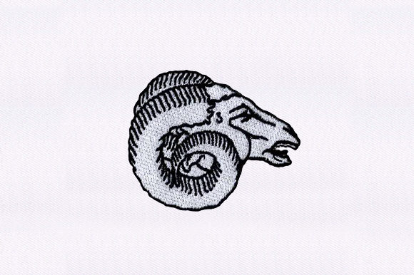 Bighorn Sheep Face: A Rustic Embroidery Gem for Etsy Sellers