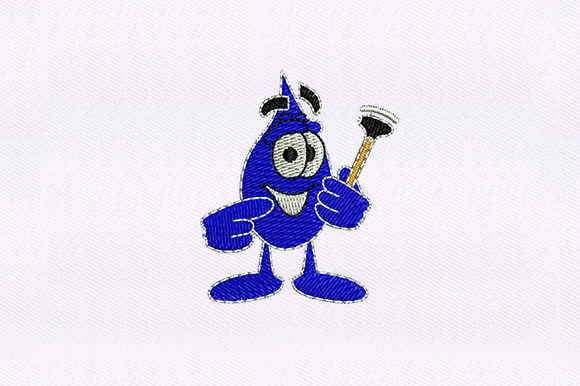 Blue Droplet: A Fresh Stitch for Clean, Modern Embroidery