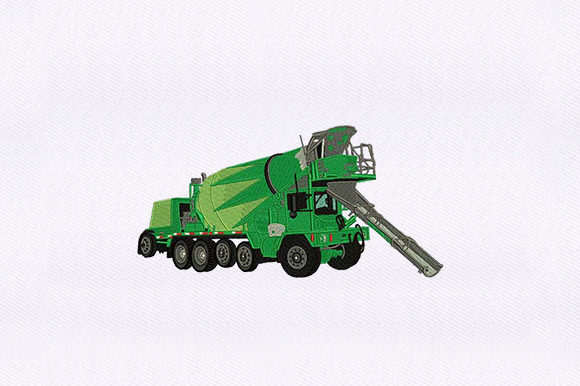Mixer Truck Embroidery Review for Small Business Merch