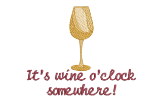 Wine O Clock: The Perfect Embroidery Design for Craft Fairs